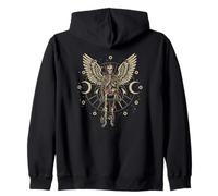 Butterfly Grunge Fairycore Aesthetic Luna Moth (ART ON BACK) Zip Hoodie