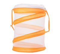 Butterfly Habitat Collapsible Bug Catcher Net Portable Butterfly Bug Catcher Mesh Net Mesh Insects Plant Cage Terrarium Pop-up for Kids, Catching Crickets, Firefly, Ladybird, Fish (Orange, One size)