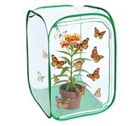 Butterfly Habitat Insect Cage Clear See Through Pop-up Collapsible Butterfly Enclosure-Large 23.6"x23.6"x35.4"