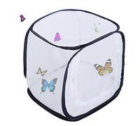Butterfly Habitat Mesh Cage, 2PCS Portable Butterfly House Breeding Cage Foldable Butterfly Enclosure Mesh Ventilated Butterfly Container for Small Animals, 11.8 * 11.8 * 11.8in