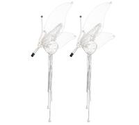 Butterfly Hair Clips 1 Pair Mesh Pearl Sequin Iron Hairpins