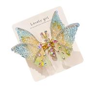 Butterfly Hair Clips Colorful 3D Rhinestone Flying Pins