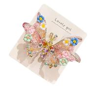 Butterfly Hair Clips Colorful 3D Rhinestone Flying Pins