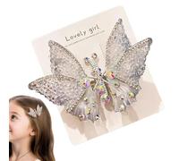 Butterfly Hair Clips Colorful 3D Rhinestone Flying Pins