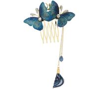 Butterfly Hair Comb Clip Chinese Hair Comb Slides Clips Ancient Hairpin for Women Tassel Hair Clips Hair Styling Tool