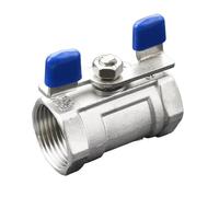 Butterfly Handle 1/4'' - 1'' Female Thread 304/316 Stainless Steel Ball Valves Threaded One Piece Ball Valve DN8 10 15 20 25(3I8 SS316)