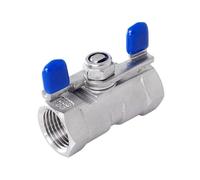 Butterfly Handle 1/4-1 Inch Internal Thread 304 Stainless Steel One-Piece Ball Valve SS304 Pipe Fitting Bidirectional Faucet(1")