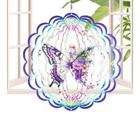 Butterfly Hanging Wind Chime, Rotating Windmill with Butterfly Fairy, Kinetic Fairy Butterfly Windmill - Wind Sculptures Craft Ornaments for Yard, Garden, Window, Home