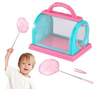 Butterfly Harvesting Cage - Compact Mesh 19.5x17x15cm, Portable PP Binder with Tweezers and Bag | Interactive Meat Catcher for Kids 3-12 Years Old, School, Classroom, Gardens