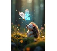Butterfly Hedgehog Jigsaw Puzzles for Adults 100 Pieces Educational Toys Challenging Game 100 Piece Puzzles for Adults for The Whole for Women Gifts for Men