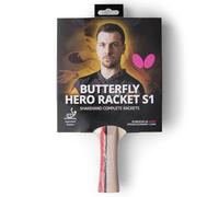 Butterfly Hero Racket S1 Table Tennis Bat - Timo Boll Edition | ITTF Approved Rubber | Lightweight Ping Pong Paddle