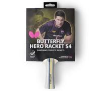 Butterfly Hero Racket S4 Table Tennis Bat - Kristian Karlsson Edition | ITTF Approved Rubber | Lightweight Ping Pong Paddle