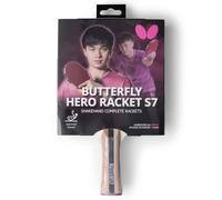 Butterfly Hero Racket S7 Table Tennis Bat - Shunsuke Togami Edition | 5-Ply Wooden Blade | 1.0mm Addoy Rubber | ITTF Approved Rubber | Lightweight Ping Pong Paddle for Recreational & Family Play