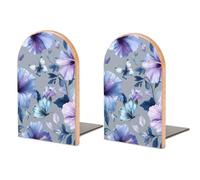 Butterfly & Hibiscus Flower Bookends Book Stopper for Heavy Books