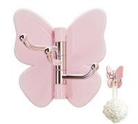 Butterfly Hooks - 2.76 Inch ABS Rotating Triple Hook | No Drill Traceless Self Adhesive Hook | Nail Free Bathroom Wall Hanger For Clothing. 360° Rotation, Strong, Perfect For Hanging