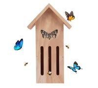 Butterfly House | Wooden Outdoor Habitat & Feeders | Weather-resistant Solid Wood Butterfly House With Built-in Feeder, Easy To Install And Maintain, Perfect For Attracting