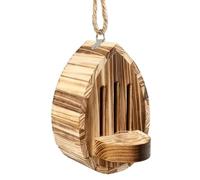 Butterfly Houses for Outside Multifunctional Wooden Natural Teardrop-Shaped | Garden Decor Butterfly House for Yard Grassland Pathway Driveway Patio Balcony Lawn