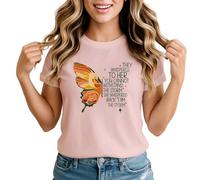 Butterfly I Am The Storm Womens Graphic T-Shirt Inspirational Empowerment Quote Tee Large