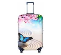 Butterfly In Blossoms Zen Travel Luggage Covers - Elasticity Suitcase Covers Protector for Luggage 18-32 Inch