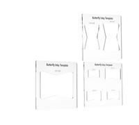 Butterfly Inlay Template Router and Decorative TEMPLATES, Premium Woodworking JIGS for Craftsmen 6X6 INCHES Pack of 3