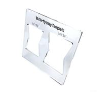 Butterfly Inlay Template Set, Hardened Clear Acrylic Woodworking Guide for Decorative Inlays and Crack Repair on Tables and Chests, 7 Sizes from 11/16" to 4 3/4"(ZBT-123)