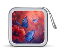 Butterfly Insect Animal CD Case Portable DVD Storage Small CD Holder Organizer for Home Travel