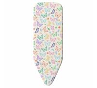 Butterfly Ironing Board Cover 130 × 40 cm, Thick 3mm Cotton Felt Padding, Elastic Rope Design, Resist Scorching and Staining, Colorful Heavy Duty Padded Iron Board Covers