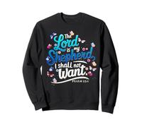 Butterfly Jesus Cross God Bless Pray The Lord Is My Shepherd Sweatshirt