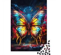 Butterfly Jigsaw Puzzle Adult 1000 Pieces Classic Puzzle Wooden Jigsaw Puzzle Wall Art Unique Toys 1000pcs (75x50cm)