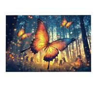 Butterfly Jigsaw Puzzles for Adults 1000, 1000 Piece Jigsaw Puzzles for Adults, 75x50cm Hard Impossible Wooden Puzzle, Challenging Game for the Whole for Women, Gifts for Men, Theme: (Forest), -7247