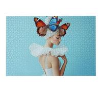 Butterfly Jigsaw Puzzles for Adults 1000, 1000 Piece Jigsaw Puzzles for Adults, 75x50cm Hard Impossible Wooden Puzzle, Challenging Game for the Whole for Women, Gifts for Men, Theme: (Woman), -7163