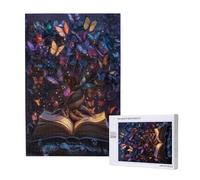 Butterfly Jigsaw Puzzles for Adults 120, Book Puzzles for Adults Wooden, Funny/Difficult/Impossible/Challenging Decompression Games, As a Birthday and Holiday Decor Gift for Women and Men M-1568