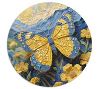 Butterfly Jigsaw Puzzles Puzzle for Adults Kids. 1000 Piece Dot Painted Color Painting Whimsical Challenge Toy Educational Game Home Decoration for Adults& Kids Age 14 Years Up 1000pcs (67.5x67.5cm)