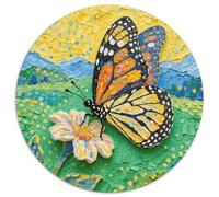 Butterfly Jigsaw Puzzles Puzzle for Adults Kids. 1000 Pieces Dot Painted Color Painting Great Gifts Challenge Toy Educational Game Home Decoration for Adults& Kids Age 14 Years Up 1000pcs (67.5x67.5cm