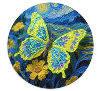 Butterfly Jigsaw Puzzles Puzzles for Adults Kids. 1000 Piece Dot Painted Color Painting Impossible Challenge Toy Educational Games Home Decoration for Adults& Kids Age 14 Years Up 1000pcs (67.5x67.5cm
