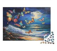Butterfly Jigsaw Puzzles Puzzles for Adults Kids. 1000 Pieces Impossible Challenge Toy Educational Game Home Decoration for Adults& Kids Age 14 Years Up 1000pcs (75x50cm)
