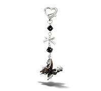 Butterfly Keychain Y2k Keychain Cute Dice Bow Bag Charms Purse Charms for Handbags Tote Bags Gifts for Women, Black, One Size