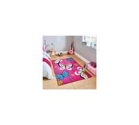 Butterfly Kids Rug - Pink - 120cm x 170cm