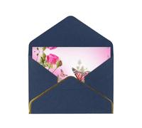 Butterfly Kissing Flowers Thank You Card Envelope 4x6 Inch Wedding Baby Shower Thank You Bride Shower Business Birthday.