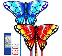 Butterfly Kites for Kids & Adults, Kite for Kids Children Ages 4-8 Beginner Easy to Flying Beach Kites Outdoor Toys- 2P Butterfly
