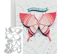 Butterfly Lace Flower Metal Die Cuts,Lace Flower Butterfly Cutting Dies Cut Stencils DIY Scrapbooking Decorative Embossing Paper Scrapbooking Card Making