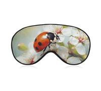 Butterfly Ladybug Flower Eye Mask for Women & Men, Breathable & Adjustable Eye Cover, Ultra Soft Sleep Mask, Lightweight Travel Blindfold for Airplane, Nap, Night Sleeping