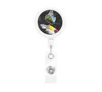 Butterfly Ladybug Flower Print Badge Reel Retractable Badge Holder Cute Badge Clip Id Card Holders for Men Women