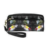 Butterfly Ladybug Flower Women Cosmetic Bag Travel with Two Pockets for Daily Beauty Essentials Accessories Organizer