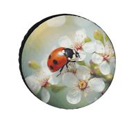 Butterfly Ladybug Tire Cover Universal Heavy Duty Oxford Cloth Waterproof Wheel Protector for SUV Truck RV Dust Snow Sun Protection 32 Inch