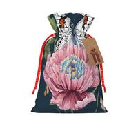 (butterfly) Large Reusable Burlap Pouches Rustic Wedding Favor Xmas Bags Drawstring Gift Sacks Bulk Party. M Size