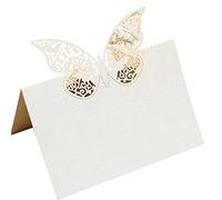 Butterfly Laser Cut Table Name Place Cards Lace Name Message Setting Card Seat Wedding Birthday Party Favor Table Decor Create a Particularly Warm Moment 50pcs (Color : Pink Size : 9x12cm) (Ivory 9