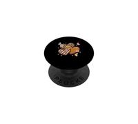 Butterfly Leopard Hearts Retro Plaid Love PopSockets Adhesive PopGrip