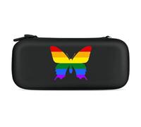 Butterfly LGBT Pride Carrying Case Compatible with Switch Hard Travel Storage Bag with 15 Game Card Slots