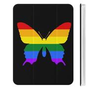 Butterfly LGBT Pride Tri-fold Tablet Case Compatible with IPAD Mini4/5/6 Soft Protective with Pen Slot